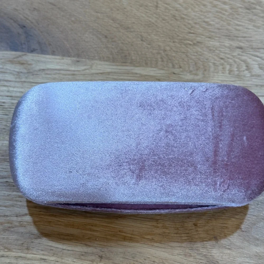 Miu Miu Pink Velvet Hard Sunglasses Case Eyewear Protector Clamshell Logo